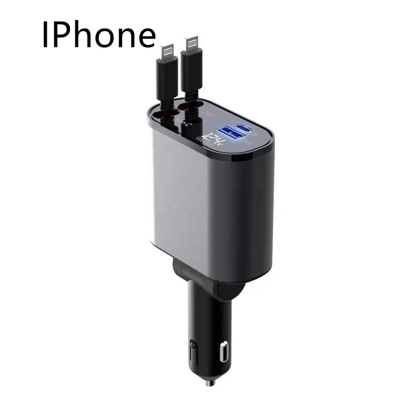 Metal Car Charger 100W Super-Fast Charging